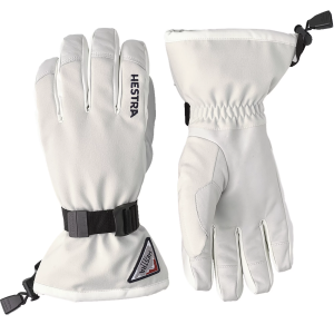 Hestra Women's Powder Gauntlet - 5 finger Gloves, Size 8, Off White