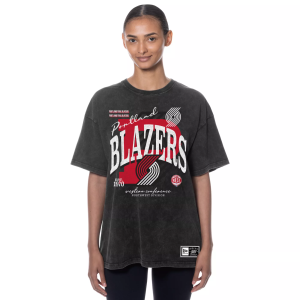 New Era New Era Women's Portland Trail Blazers Black Washed T-Shirt, XL - $39.99 at DICK'S Sporting Goods