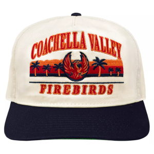 Celly Celly Adult Coachella Valley Firebirds Snapback Unstructured Hat, Men's, White - $38.00 at DICK'S Sporting Goods