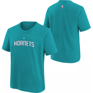 Jordan Youth Charlotte Hornets Worn With Obsession Standard Issue Icon T-Shirt, Small, Black