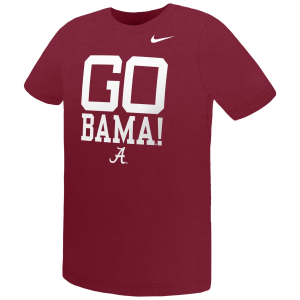 Nike Youth Alabama Crimson Tide Crimson Mascot Over Name T-Shirt, Size 6, Red
