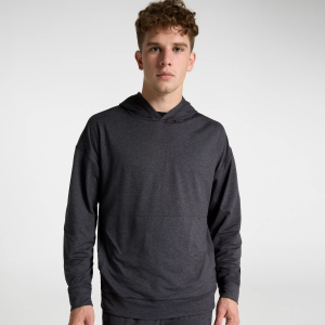 DSG Men's Brushed Jersey Hoodie, Large, Pure Black/Asphalt