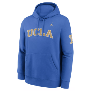 Jordan Men's UCLA Bruins Signal Blue Club Fleece Hoodie, Small