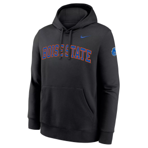 Nike Men's Boise State Broncos Club Fleece Hoodie, Large, Black