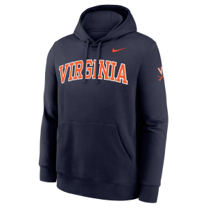 Nike Men's Virginia Cavaliers Club Fleece Hoodie, XL, Blue