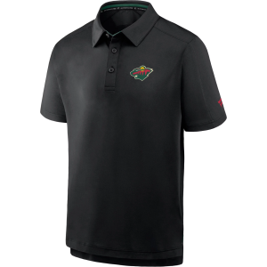 NHL Men's Minnesota Wild Black Rink Polo, Small