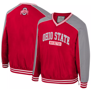 Colosseum Men's Ohio State Buckeyes Coach Jacket, Small, Red