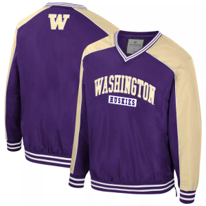 Colosseum Men's Washington Huskies Coach Jacket, Small, Purple