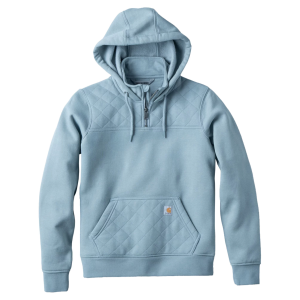Carhartt Women's Paxton Quilted 1/4-zip Hoodie, XL, Blue Cove Heather