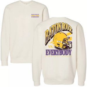 Barstool Sports Barstool Sports Adult Baton Rouge vs Everybody Crewneck Sweatshirt, Men's, Small, Tan - $55.00 at DICK'S Sporting Goods