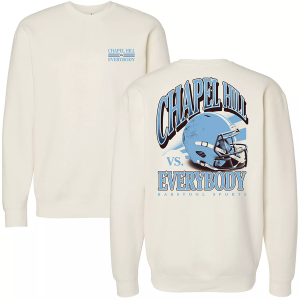 Barstool Sports Barstool Sports Adult Chapel Hill vs Everybody Crewneck Sweatshirt, Men's, Small, Tan - $55.00 at DICK'S Sporting Goods