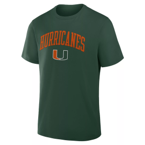 NCAA Adult Miami (FL) Hurricanes Legacy Play T-Shirt, Men's, Small, Green