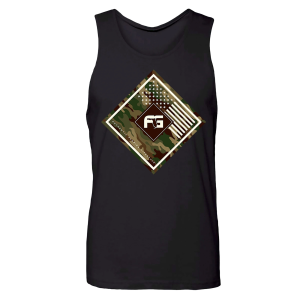 FloGrown Men's Diamond Shape Camo Tank, Small, Black
