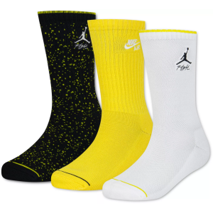 Nike Jordan Kids' AJ4 Crew Socks (3 Pairs), Medium, Tour Yellow - $18.00 at DICK'S Sporting Goods