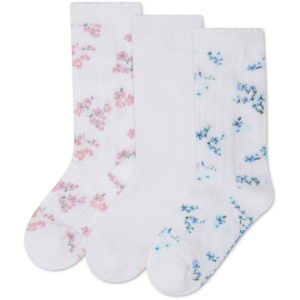 Nike Jordan Kids' Floral Lace Crew Socks (3 Pairs), Medium, Bright White - $18.00 at DICK'S Sporting Goods