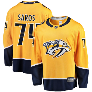 Fanatics NHL Adult Nashville Predators Juuse Saros #74 Home Replica Jersey, Men's, Small, Yellow - $175.00 at DICK'S Sporting Goods