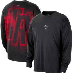 Nike Adult Toronto Raptors Worn With Obsession Standard Issue Game Long Sleeve Shirt, Men's, Large, Black
