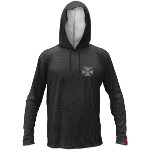 FloGrown Men's Black Hunter Performance Hoodie, Small