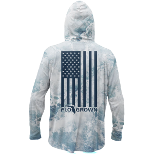 FloGrown Men's Turbulent Waves Performance Hoodie, Small