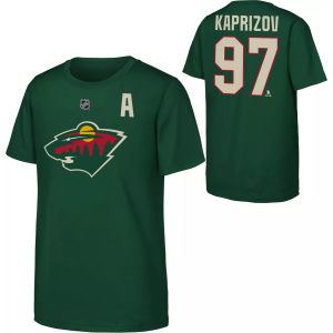 NHL Boys' Minnesota Wild Kirill Kaprizov Home T-Shirt, Medium, Green