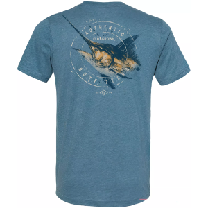 FloGrown Men's Marlin Grunge Tee, XL, Bermuda Blackout