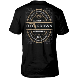 FloGrown Men's Barrel Aged Roots Tee, XL, Black