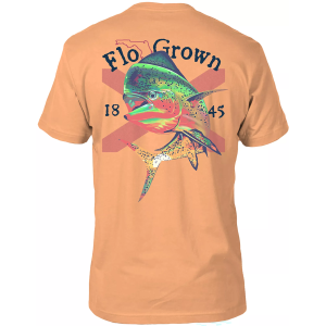 FloGrown Men's Golden Sunset Tee, Small, Light Orange