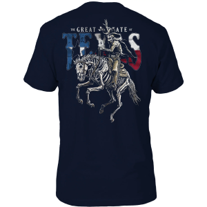 Great State Men's Skeleton Rider Tee, Small, Midnight Navy
