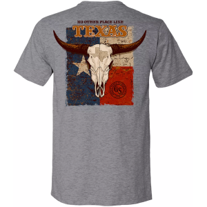 Great State Great State Men's Grunge Skull On Flag Tee, Medium, Heather Gray - $25.00 at DICK'S Sporting Goods