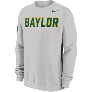 Nike Men's Baylor Bears Photon Dust Club Crewneck Sweatshirt, Medium, White