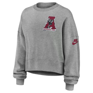 Nike Women's Alabama Crimson Tide Phoenix Crewneck Sweatshirt, Small, Gray