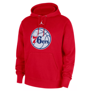 Jordan Men's Philadelphia 76ers Red Club Hoodie, Small