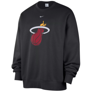 Nike Men's Miami Heat Black Club Crewneck Sweatshirt, Small