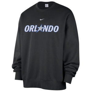 Nike Men's Orlando Magic Black Wordmark Club Crewneck Sweatshirt, Small