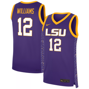 Nike Women's LSU Tigers Mikaylah Williams #12 Purple Jersey, Large