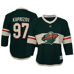 NHL Boys' Minnesota Wild Kirill Kaprizov #97 Breakaway Green Home Replica Jersey, Size 5/6