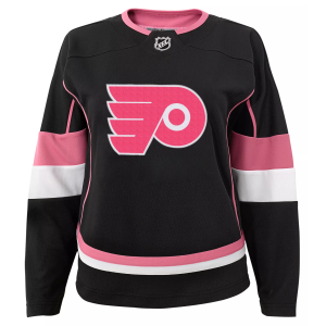 NHL Girls' Philadelphia Flyers Trevor Zegras #46 Black Replica Jersey, Small