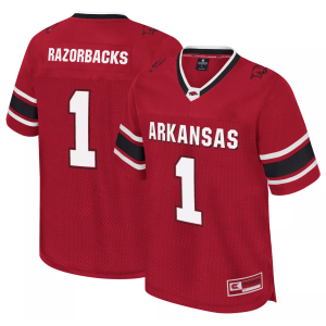 Colosseum Men's Arkansas Razorbacks Cardinal All Day Jersey, Small, Red