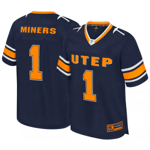 Colosseum Men's UTEP Miners Navy All Day Jersey, Small, Blue