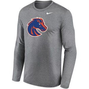 Nike Men's Boise State Broncos Gray Legend Long Sleeve Shirt, Medium