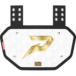 Phenom Elite Youth Gold Rush Back Plate, Kids, White/Gold