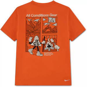 Nike Boys' ACG Dri-FIT Chippie Graphic Tee, Small, Safety Orange