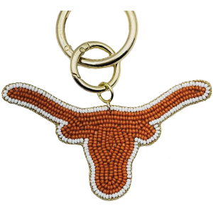 Desden Texas Longhorns Burnt Orange Beaded Keychain, Women's, No Size