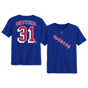 NHL Boys' New York Rangers Igor Shesterkin #31 Rush Blue T-Shirt, Size 4