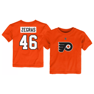 NHL Toddler Philadelphia FlyersTrevor Zegras #46 Brilliant Orange T-Shirt, Boys', 2T