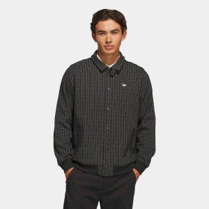 adidas Originals Men's Houndstooth Golf Jacket, XXL, Carbon