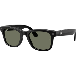 Ray-Ban Ray-Ban Wayfarer Meta (Gen 3) Sunglasses, Men's, Shiny Black/Green - $479.00 at DICK'S Sporting Goods
