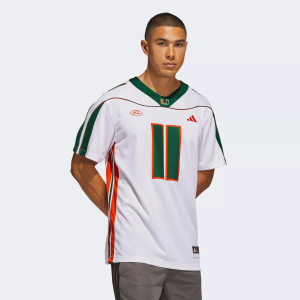 adidas Men's Miami Hurricanes Ken Dorsey Premier Football Jersey, Small, White