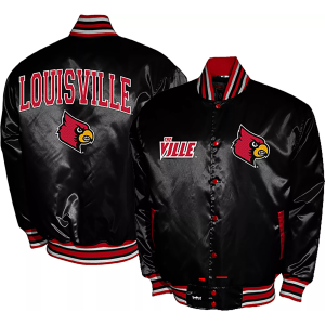Franchise Club Franchise Club Men's Louisville Cardinals Black Satin Jacket, Small - $150.00 at DICK'S Sporting Goods