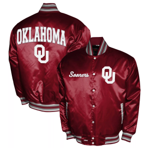 Franchise Club Franchise Club Men's Oklahoma Sooners Crimson Satin Jacket, Small, Red - $150.00 at DICK'S Sporting Goods